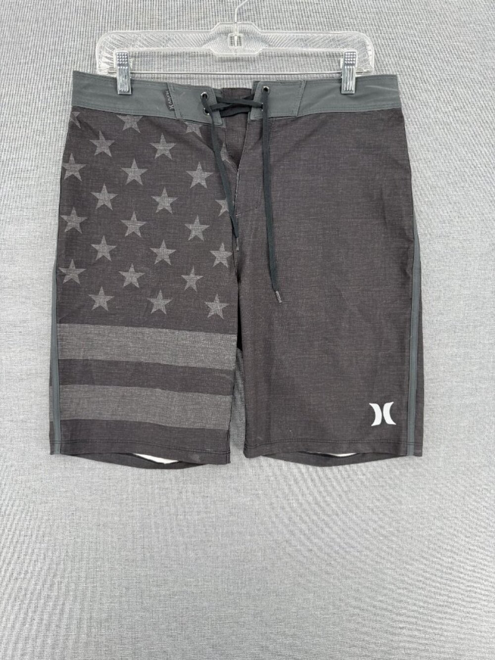 Hurley Phantom Board Shorts Mens 30 9" American Flag USA Swim Trunks Drawstring